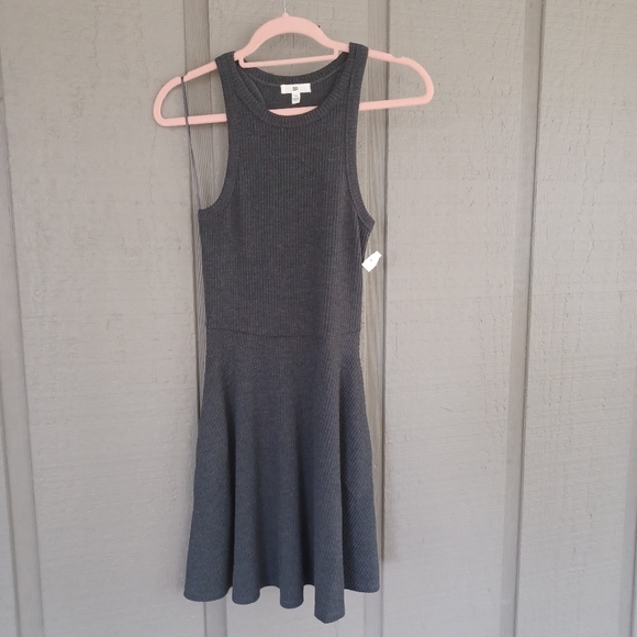 bp Dresses & Skirts - BP Sleeveless Rib Minidress Size XS Color Charcoal Grey Preppy